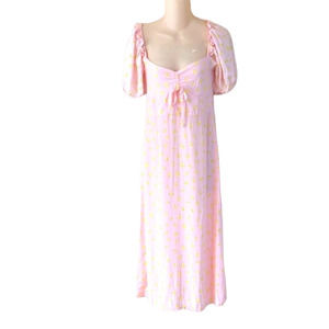 Faithful the Brand Juniper Luda Floral Pink Midi Dress